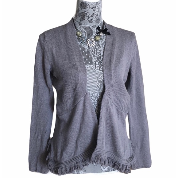 Anthropologie Sweaters - Anthropologie Sparrow Grand Drape Gray Cardigan